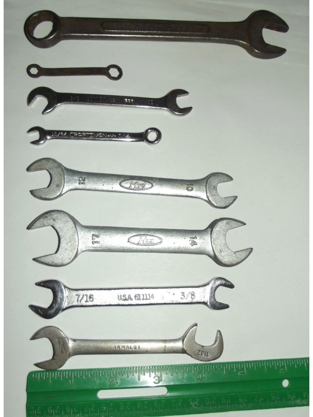 Wrench lot of 8 Armstrong Armaloy Easco Honda Craftsman Bonney Giller VANADIUM